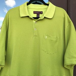Tommy Bahama 18 Golf Green Striped Polo XL